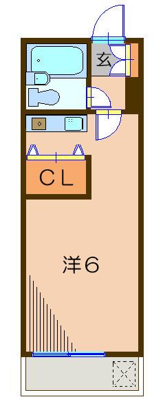 第2パールメゾン(ワンルーム/3階)の間取り写真