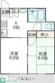 齋藤マンション(2K/3階)の間取り写真