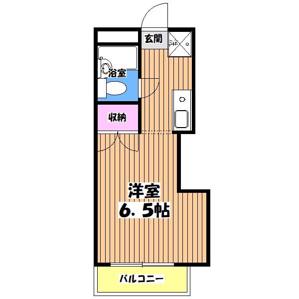 ヘリテイジ(1K/1階)の間取り写真