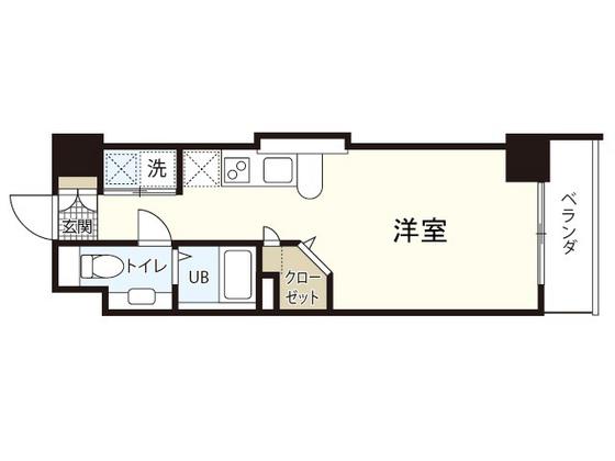 LE CIEL庚午北(ワンルーム/7階)の間取り写真