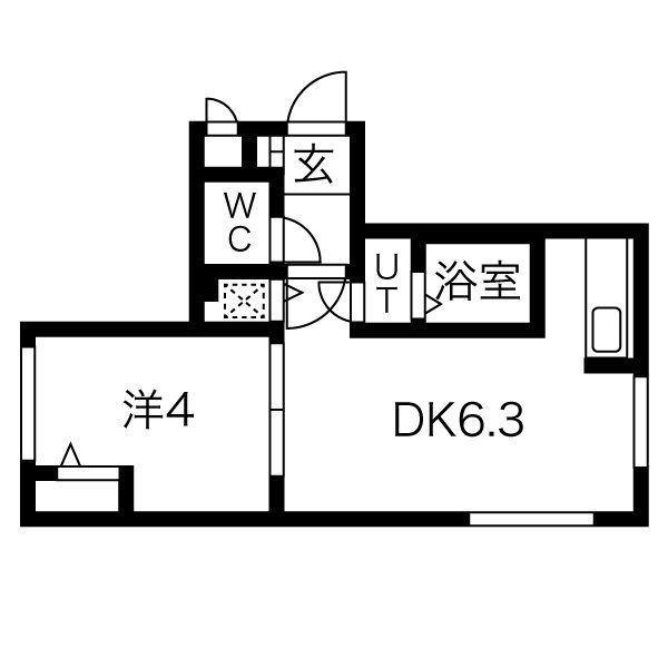 ル プルミエ(1LDK/3階)の間取り写真