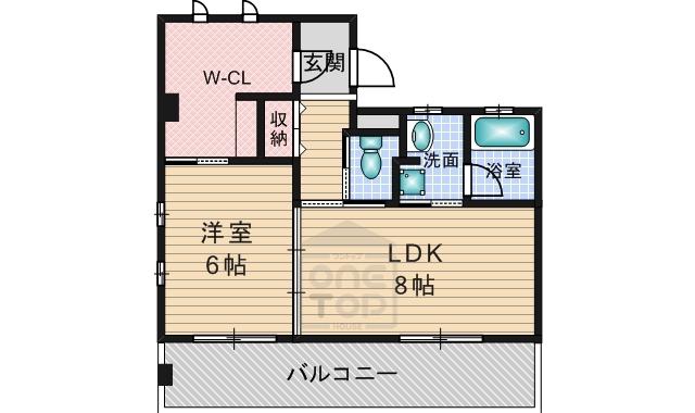 KENHOUSE(1LDK/4階)の間取り写真