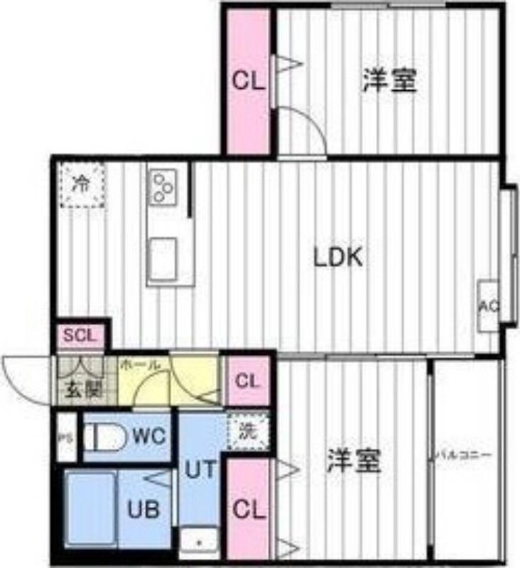 アルファスクエア南1西18(2LDK/8階)の間取り写真