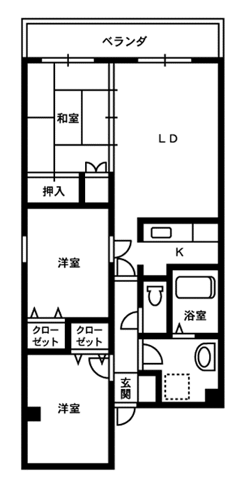 ロイヤルシャトー一番館(3LDK/3階)の間取り写真