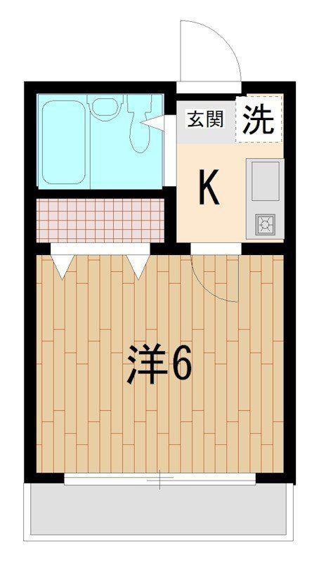 アトーレ芝塚原(1K/3階)の間取り写真