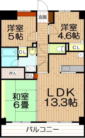 アン・リミエール(3LDK/5階)の間取り写真