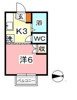 エクセレントハイム95(1K/2階)の間取り写真