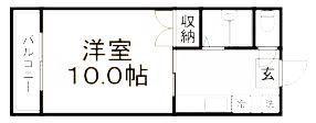 エトランゼV(1K/1階)の間取り写真