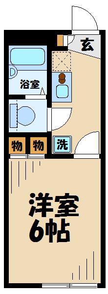 レオパレスハーモニー(1K/2階)の間取り写真