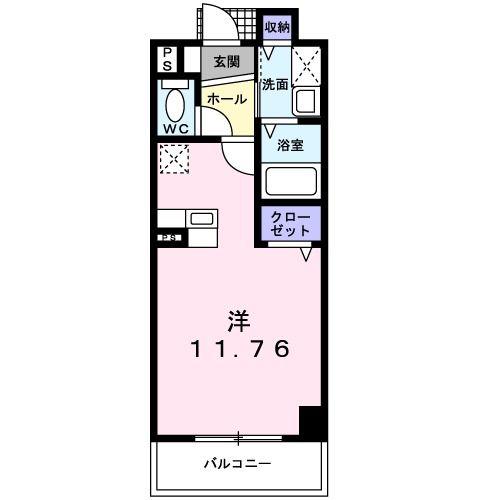 アバンツァート(1K/6階)の間取り写真