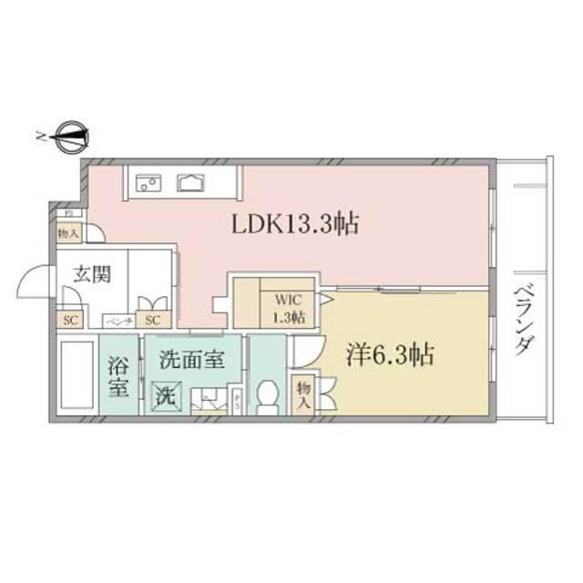 ヘーベルヴィレッジ吉祥寺北(1LDK/3階)の間取り写真