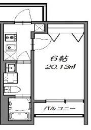 ベルメント陣屋前C(1K/2階)の間取り写真