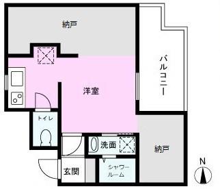 台東区清川1丁目マンション(ワンルーム/5階)の間取り写真