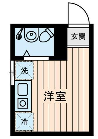 光立荘(ワンルーム/1階)の間取り写真