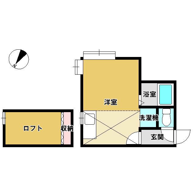 K&N新札幌(ワンルーム/3階)の間取り写真