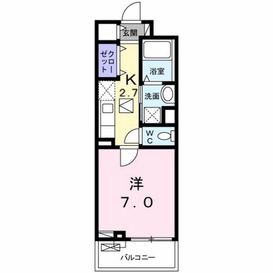871・ANEW(1K/1階)の間取り写真