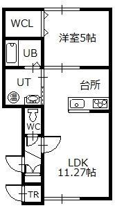  ラメゾン神楽III(1LDK/2階)の間取り写真