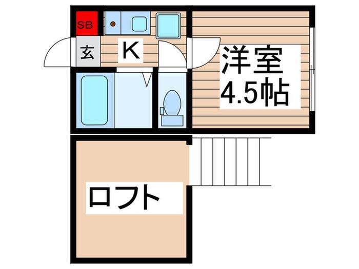 ネストリバ-サイド北川(1K/1階)の間取り写真