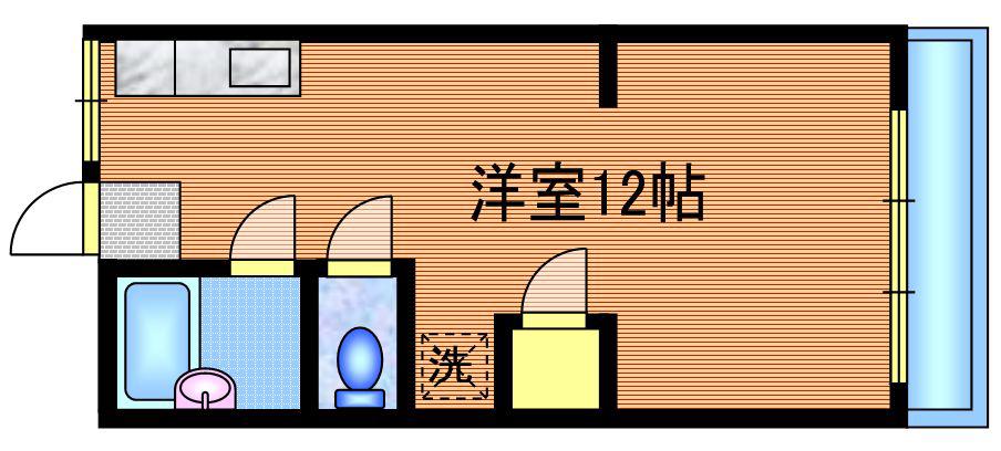 コーポ中村(ワンルーム/1階)の間取り写真
