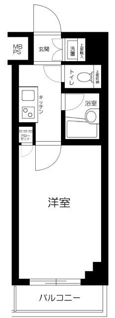 ルーブル大森参番館(1K/3階)の間取り写真