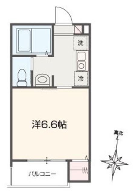 MELLAS淵野辺V(1K/2階)の間取り写真