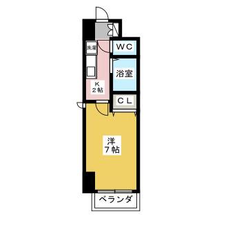 クレストステージアスカ(1LK/10階)の間取り写真