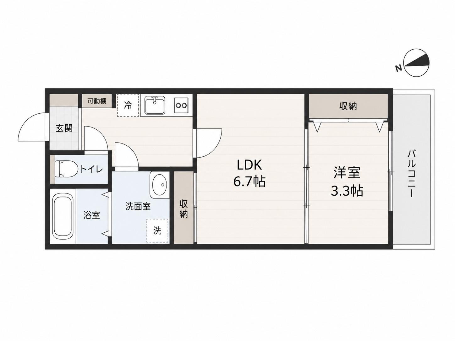 RESIDENCE KOJIMA(2K/1階)の間取り写真