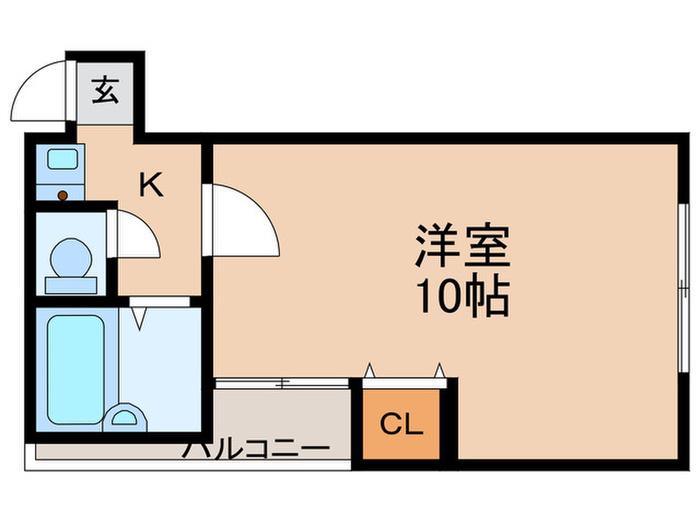 モンシャンブル(1K/2階)の間取り写真