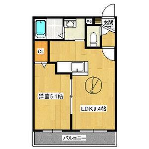 LA・VIORETTE(1LDK/5階)の間取り写真