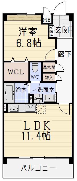 コースマスY・M(1LDK/3階)の間取り写真