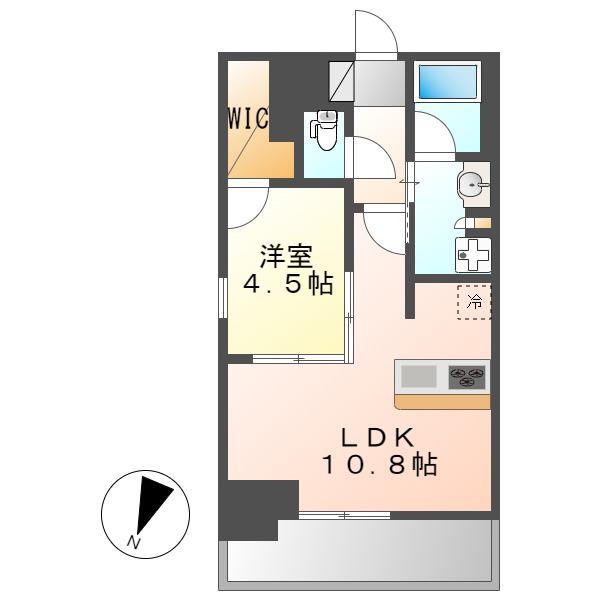 プレサンス ロジェ 丸の内 CENTRAL CASA(1LDK/7階)の間取り写真