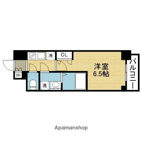 IW RESIDENCE大阪CREST TAPP(1K/7階)の間取り写真