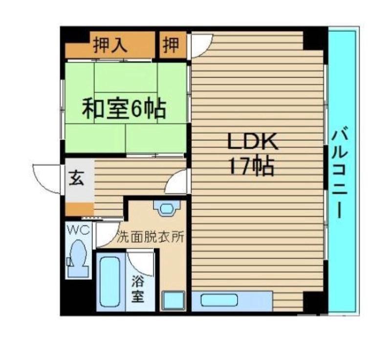 ロータスプラザ(1LDK/4階)の間取り写真