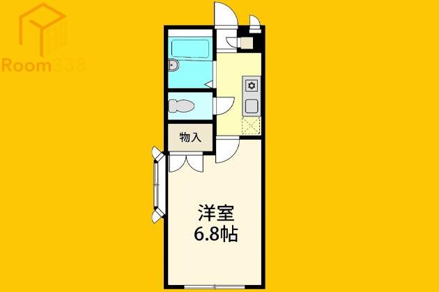 アーバンフラット5(1K/2階)の間取り写真