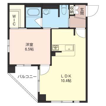 オリーブ(1LDK/3階)の間取り写真