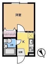 ウェルストンコーポI(1K/2階)の間取り写真