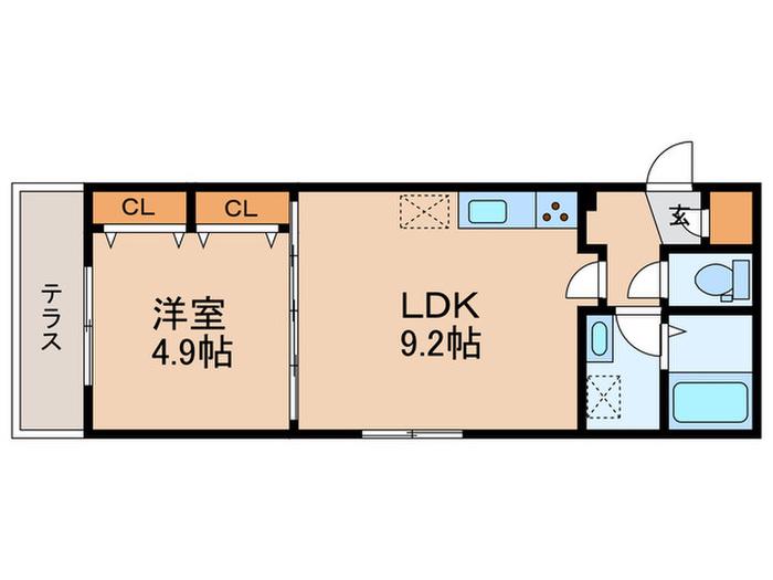 アナシエ徳丸(1LDK/1階)の間取り写真