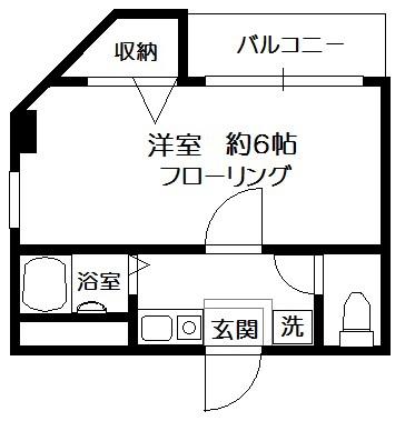 イースタイル立石(1K/3階)の間取り写真