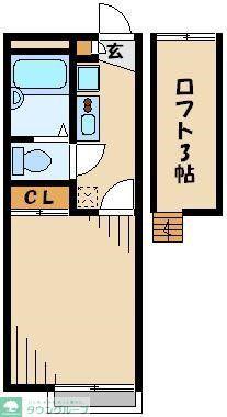 レオパレス錦(1K/1階)の間取り写真