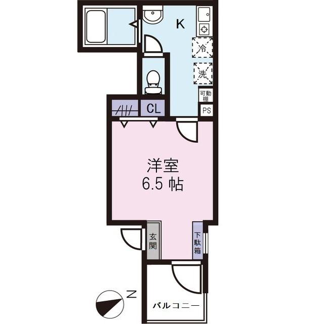 コントレイル(1K/3階)の間取り写真