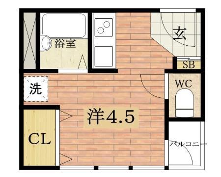 アーバンプラザ(ワンルーム/2階)の間取り写真