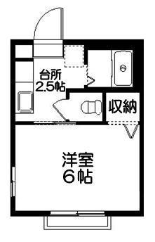 マーサ落合(1K/1階)の間取り写真