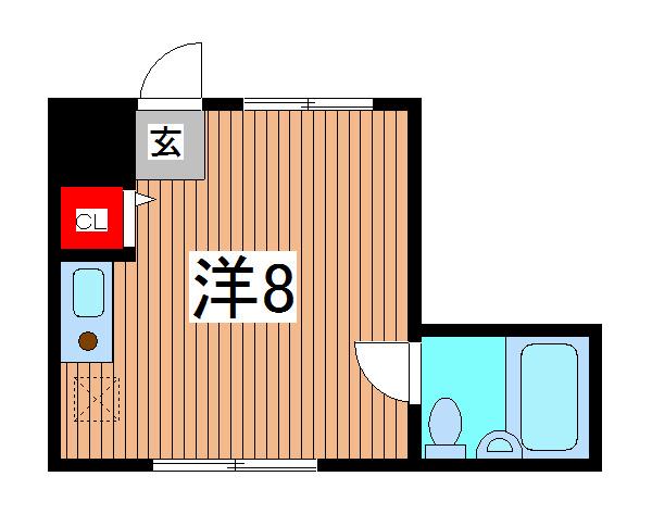 新ハイム(ワンルーム/3階)の間取り写真