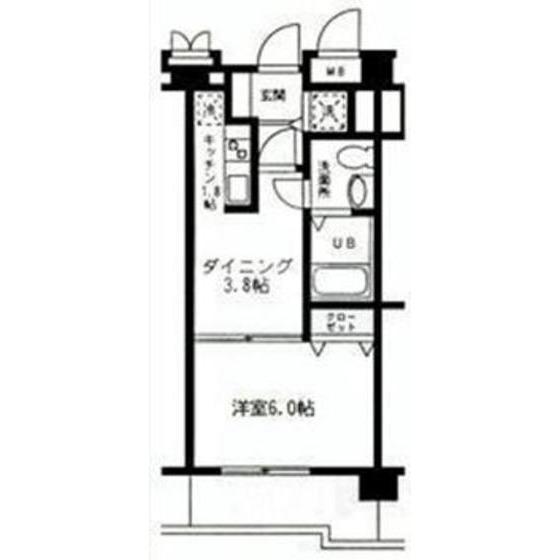 シャルマン秀栄(1K/5階)の間取り写真