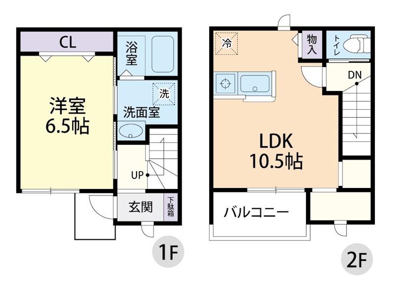 LUPINUS TERRACE(1LDK/1階)の間取り写真