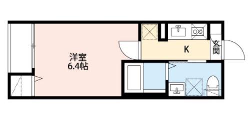 PRENDRE小田原(1K/1階)の間取り写真