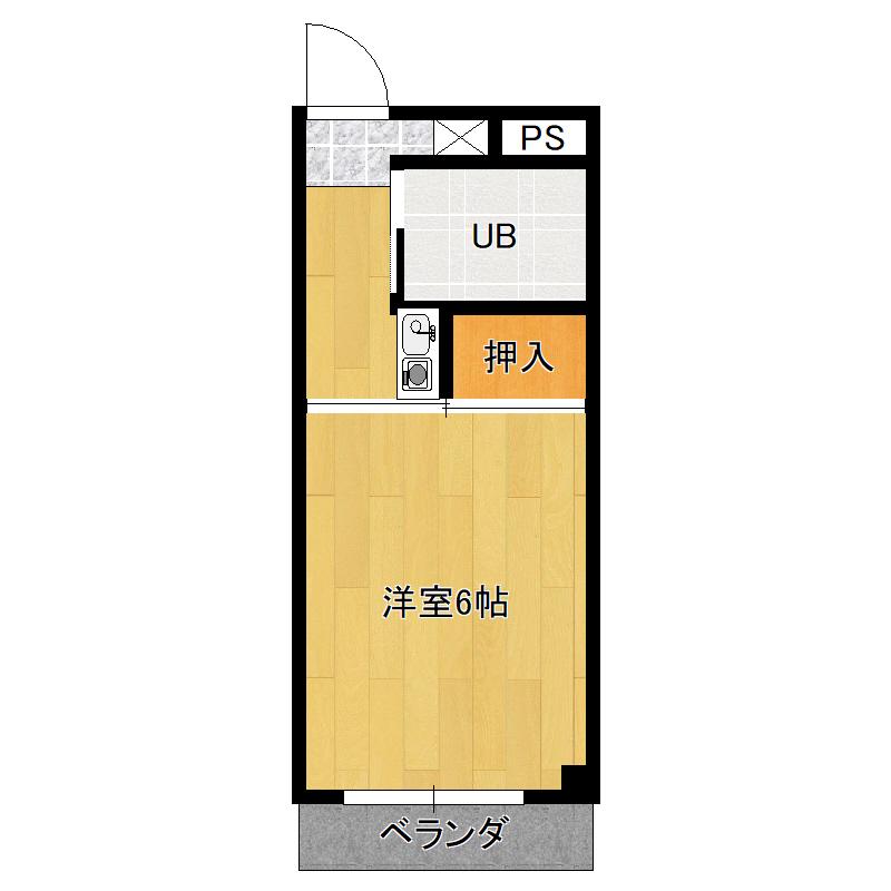 FLAG NODA(1K/3階)の間取り写真