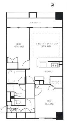 ファミールグラン銀座4丁目(2LDK/10階)の間取り写真