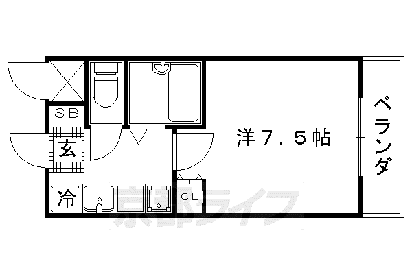 グランソフィア(1K/2階)の間取り写真