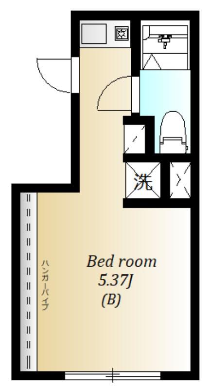 THE NINE(1K/4階)の間取り写真
